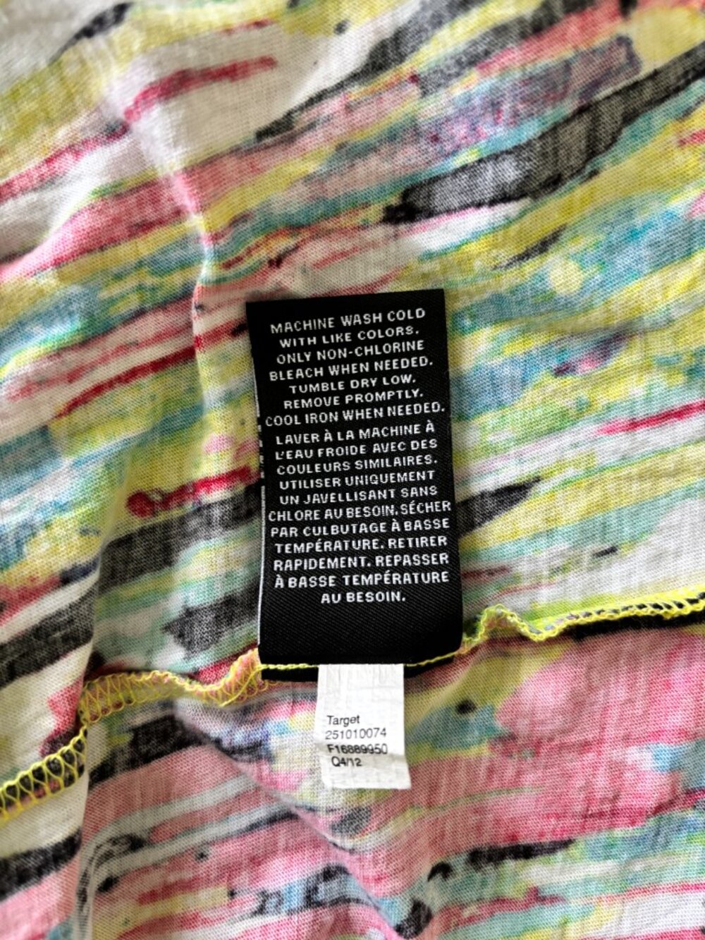 Prabal Gurung Multi Colored Long Sleeve Paint Drip Shirt XL EXCELLENT CONDITION. - Picture 5 of 5